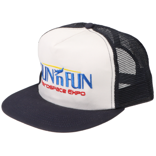 SUN 'n FUN White Mesh Back Snap Back Structured Ball Cap