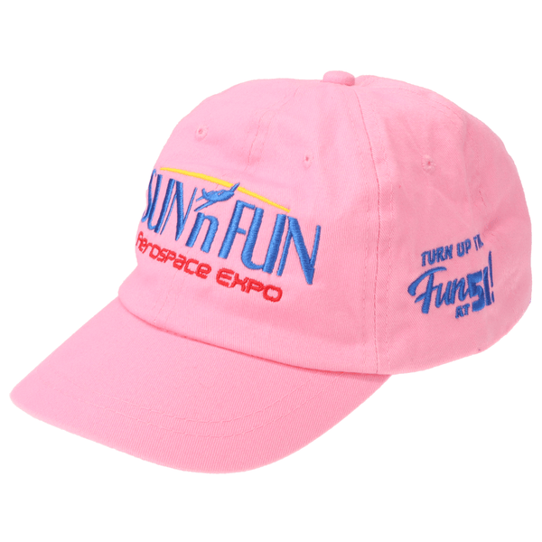 SUN 'n FUN Headwear Pink SUN 'n FUN Pink Unstructurd Cap w/Turn Up The Fun for 51 Color Embroidery