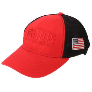 SUN 'n FUN Headwear Red/Black SUN 'n FUN Red/Black Structured Cap OSFM w/American Flag Red Embroidery
