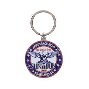 SUN 'n FUN Pins Patches Lanyards Keychains Official SUN 'n FUN 2026 Commemorative Aviation Keychain