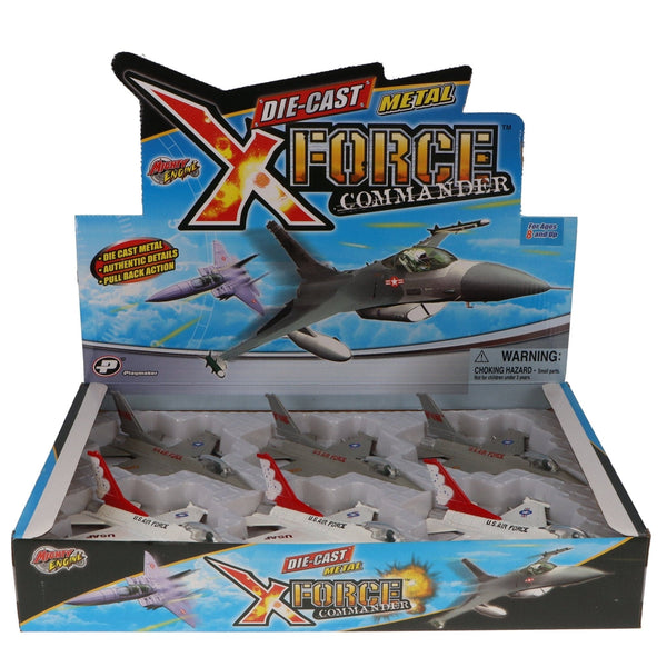 Barry-Owen Co Pull Back Planes F-16 Falcon 6" Pullback Diecast Airplane (1 Pc. Assorted Styles)