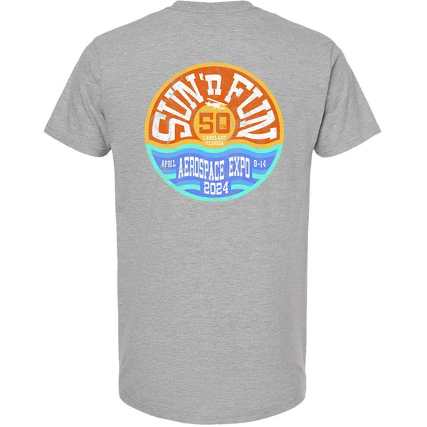 SUN 'n FUN Shirts XLarge / Heather Grey 70's Vintage SUN 'n FUN 2024 Pocket T-Shirt