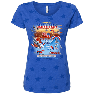 SUN 'n FUN Shirts XS / Royal Star SUN 'n FUN 2026 Women's Scoop Neck Poster T-Shirt