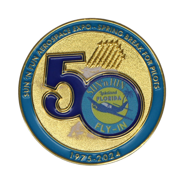 SUN 'n FUN 50th Challenge Coin